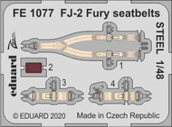  Eduard Accessories  1/48 Norrth-American FJ-2 Fury seatbelts STEEL EDUFE1077