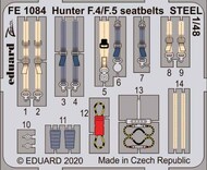  Eduard Accessories  1/48 Hawker Hunter F.4/F.5 seatbelts STEEL EDUFE1084