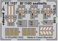 Messerschmitt Bf.110D seatbelts STEEL #EDUFE1107