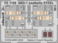  Eduard Accessories  1/48 Douglas SBD-1 Dauntless seatbelts STEEL EDUFE1109