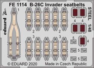  Eduard Accessories  1/48 Douglas B-26C Invader seatbelts STEEL EDUFE1114