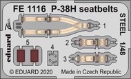  Eduard Accessories  1/48 Lockheed P-38H Lightning seatbelts STEEL EDUFE1116