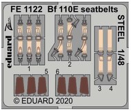  Eduard Accessories  1/48 Messerschmitt Bf.110E NACHTJAGER seatbelts STEEL EDUFE1122