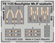  Eduard Accessories  1/48 Bristol Beaufighter Mk.IF seatbelts STEEL EDUFE1125