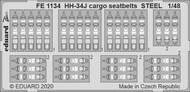  Eduard Accessories  1/48 HH-34J Choctaw Cargo Seatbelts [STEEL] (TRP kit) EDUFE1134