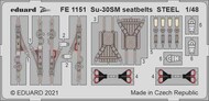  Eduard Accessories  1/48 Sukhoi Su-30SM seatbelts STEEL EDUFE1151