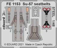  Eduard Accessories  1/48 Sukhoi Su-57 seatbelts STEEL EDUFE1153