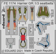  Eduard Accessories  1/48 BAe Harrier GR.1/3 seatbelts STEEL EDUFE1174