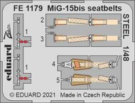  Eduard Accessories  1/48 Mikoyan MiG-15bis seatbelts STEEL EDUFE1179