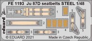  Eduard Accessories  1/48 Junkers Ju.87D 'Stuka' seatbelts STEEL EDUFE1193