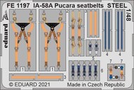  Eduard Accessories  1/48 F.M.A. IA-58A Pucara Pucara seatbelts STEEL EDUFE1197