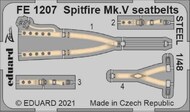  Eduard Accessories  1/48 Supermarine Spitfire Mk.V seatbelts STEEL EDUFE1207