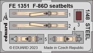  Eduard Accessories  1/48 Color Zoom PE - F-86D Sabre Dog Seatbelts [Steel] (REV kit) EDUFE1351
