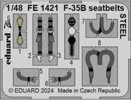 Lockheed-Martin F-35B Lightning II seatbelts STEEL #EDUFE1421