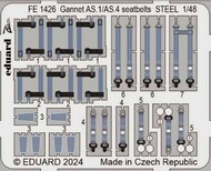  Eduard Accessories  1/48 Fairey Gannet AS.1/AS.4 seatbelts STEEL EDUFE1426