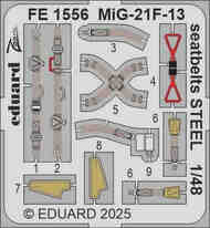  Eduard Accessories  1/48 Mikoyan MiG-21F-13 seatbelts STEEL EDUFE1556