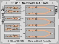  Eduard Accessories  1/48 Seatbelts RAF late STEEL EDUFE818