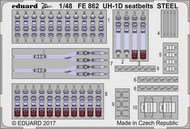  Eduard Accessories  1/48 UH-1D seatbelts STEEL (KTY) EDUFE862