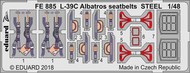  Eduard Accessories  1/48 L-39C Albatros seatbelts STEEL (TRP) EDUFE885