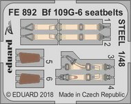  Eduard Accessories  1/48 Bf.109G-6 seatbelts STEEL (TAM) EDUFE892