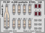  Eduard Accessories  1/48 A-26B seatbelts STEEL (REV) EDUFE897
