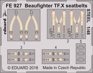 Bristol Beaufighter TF.X seatbelts STEEL (designed to be used with Revell kits) #EDUFE927