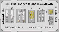 McDonnell F-15C MSIP II seatbelts STEEL (designed to be used with Great Wall Hobby kits) #EDUFE950