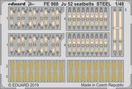  Eduard Accessories  1/48 Junkers Ju.52/3M seatbelts STEEL (designed to be used with Revell Kits) EDUFE988