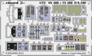  Eduard Accessories  1/72 Boeing F/A-18F Super Hornet (self adhesive) (designed to be used with Revell kits) 'Zoom' sets are simplified versions of the larger sets and include about 20 of the more important and prominent parts for detailing the aircraft EDUSS488