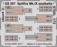  Eduard Accessories  1/72 Spitfire Mk.IX seatbelts STEEL (EDU) EDUSS597
