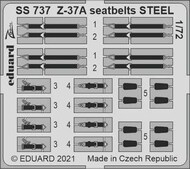  Eduard Accessories  1/72 Let Z-37A seatbelts STEEL EDUSS737