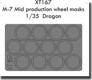  Eduard Accessories  1/35 M-7 Mid Production Wheel Masks MASKS EDUXT167