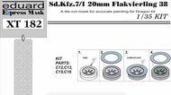  Eduard Accessories  1/35 Sd.Kfz.7/1 20mm Flakwirling 38 (designed to be used with Dragon kits) EDUXT182