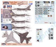 Lockheed-Martin F-16C Nose Art 363TFW Part 2. (2) 85-420/SW `Code One Candy'; 17TFS?AMU Flagship `Desert Storm' #ELT48002