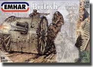 British Artillery (3) w/18-Pdr Gun WWI #EMH3502
