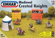  Emhar Models  1/72 Medieval Crested Knights (7 Mtd, 1 Foot, Grandstand & Tent) EMH7210