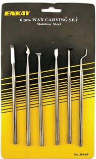  Enkay Tools  NoScale 6pc Assorted Stainless Steel Wax/Putty Carving Set (Cd) ENK3556