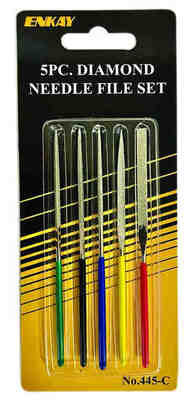  Enkay Tools  NoScale 5pc Mini Diamond File Set, Carded ENK445-C
