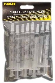  Enkay Tools  NoScale 3ml Multi-Use Straight Tip Syringes (8) (Bagged) ENK80038