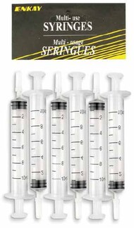 10ml Small Multi-Use Straight Tip Syringes (6) (Bagged) #ENK80106