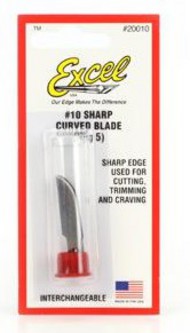  Excel Knives  NoScale Stainless Steel Curved Scalpel Blades (2) EXL10