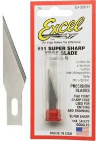  Excel Knives  NoScale Stainless Steel Angled Scalpel Blades (2) EXL11