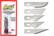 Excel Knives  NoScale Assorted Heavy Duty Blades (5) (replaces XAC-232) EXL20004
