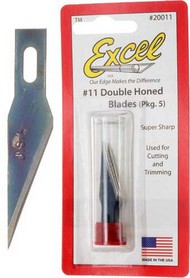  Excel Knives  NoScale #11 Double Honed Blades (5) (replaces XAC-211) EXL20011