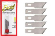  Excel Knives  NoScale #19 Angled Edge Blades (5) (replaces XAC-219) EXL20019