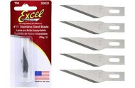  Excel Knives  NoScale #11 Stainless Steel Blades (5) (replaces XAC-221) EXL20021