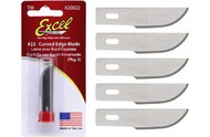  Excel Knives  NoScale #22 Curved Edge Blades (5) (replaces XAC-222) EXL20022