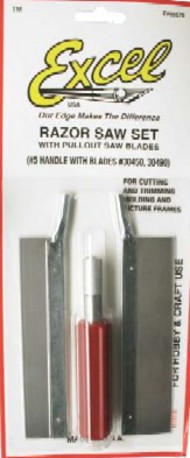  Excel Knives  NoScale Razor Saw Set w/2 Blades EXL55670