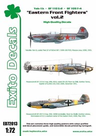 Exito Decals  1/72 Eastern Front Fighters vol.2 Yak-1b, Bf.110 and Bf.109 EXED72013