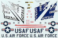 Republic F-106A/F-106B Detachment 15. The 2 Rockwell B-1 Test Programme Chase planes. 90061 Blue tail, 72513 Black/white tail #EC4824